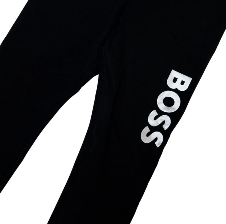 BOSS Leggings Negros con Logo Plateado BOSS Leggings Negros con Logo Plateado