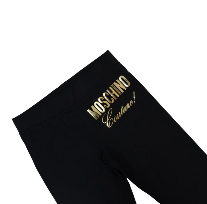 Moschino Leggings Negros con Logo Dorado “Couture!” Moschino Leggings Negros con Logo Dorado “Couture!”