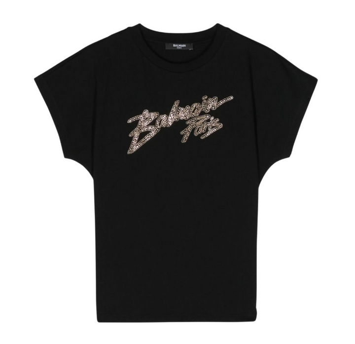 Balmain Paris Playera Negra con Bolsillo Balmain Paris Playera Negra con Bolsillo