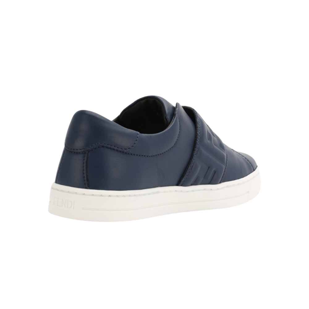 Fendi sneakers azul marino con correa de velcro y logo FF en relieve