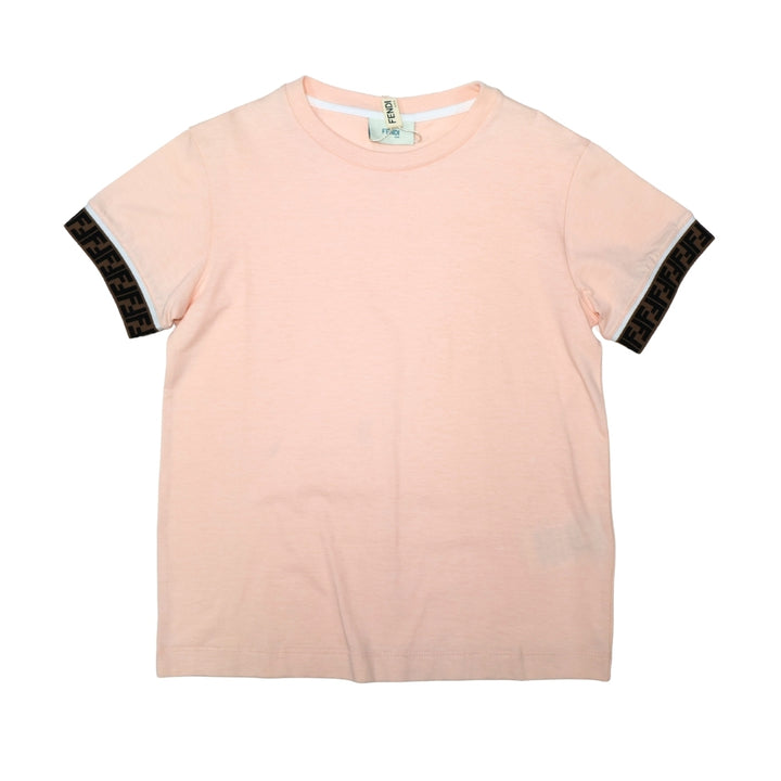 Playera rosa claro Fendi con mangas personalizadas Playera rosa claro Fendi con mangas personalizadas