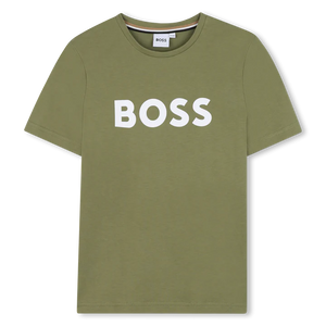 Playera Boss Verde Militar Para Niño