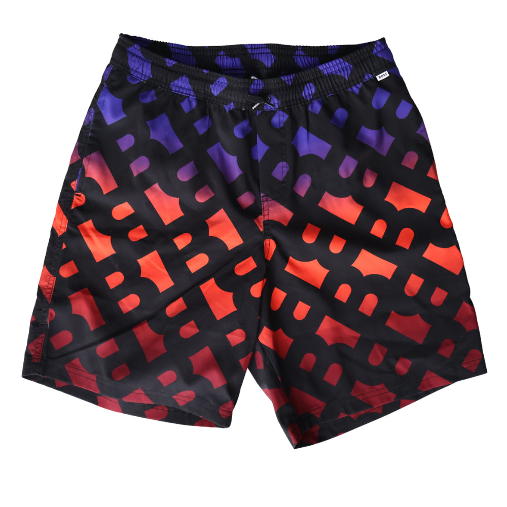 Short de baño Boss con estampado monograma