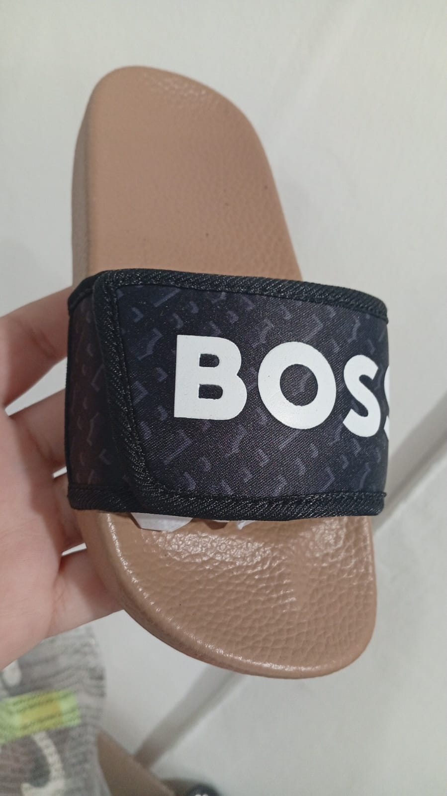 Sandalias Casual BOSS Logo Beige/Negro