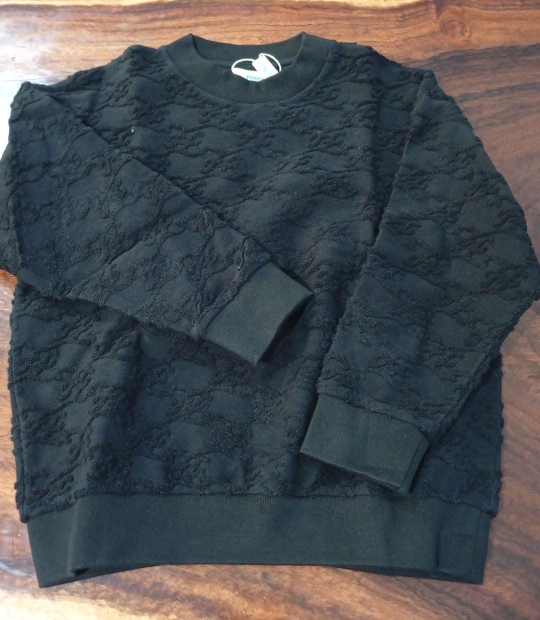 Sudadera Fendi Negra con Monograma FF Texturizado
