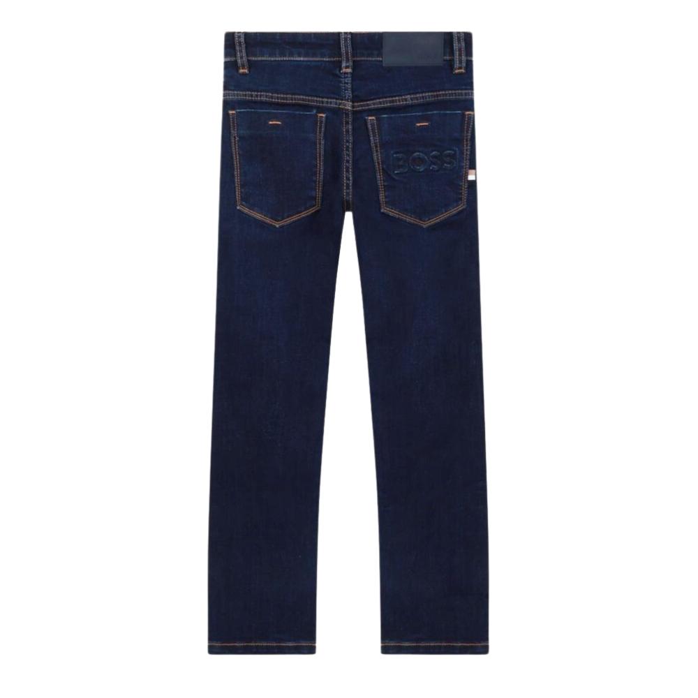 Pantalón de Mezclilla BOSS Azul Oscuro para Niño