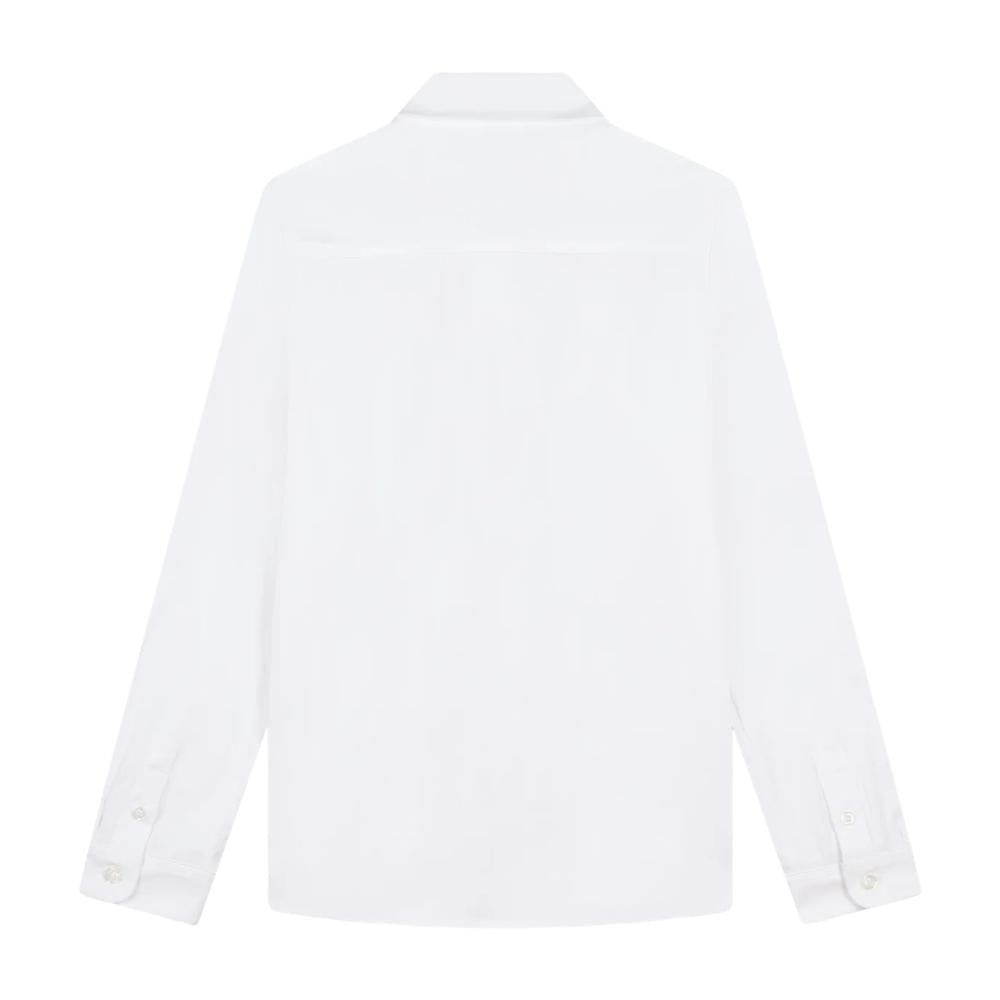 Camisa BOSS Blanca de Manga Larga con Detalle en Contraste para Niño