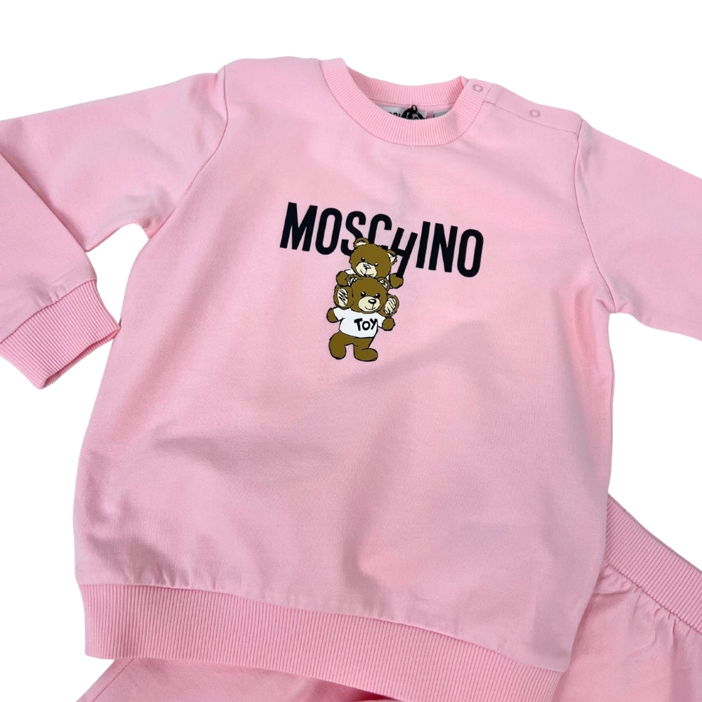 Moschino Baby – Conjunto Rosa con Ositos Toy y Logo