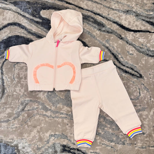 Conjunto Bebé con Capucha y Detalles Arcoíris – Billie Blush