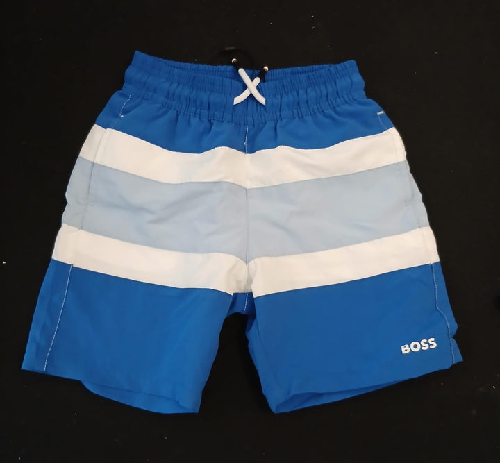 Short de baño BOSS de franjas horizontales