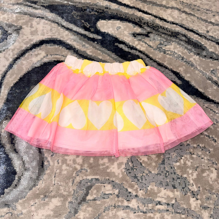 Falda Infantil Billie Blush Rosa con Tul y Estampado Colorido