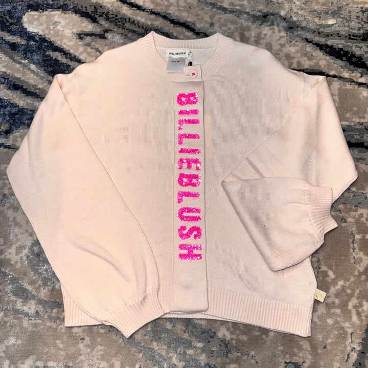 Suéter Rosa con Logo Glitter – Billie Blush