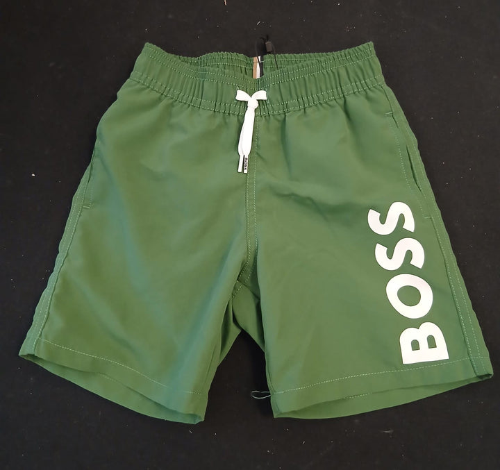 Short de baño Boss verde para niño