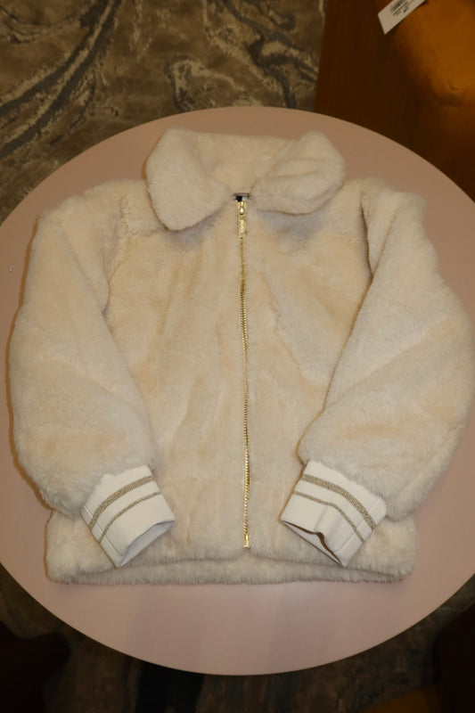 Chaqueta Blanca afelpada de Niña BOSS