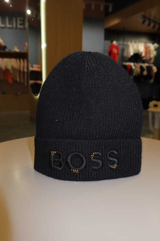 Gorro para Niña  tejido en color negro Boss