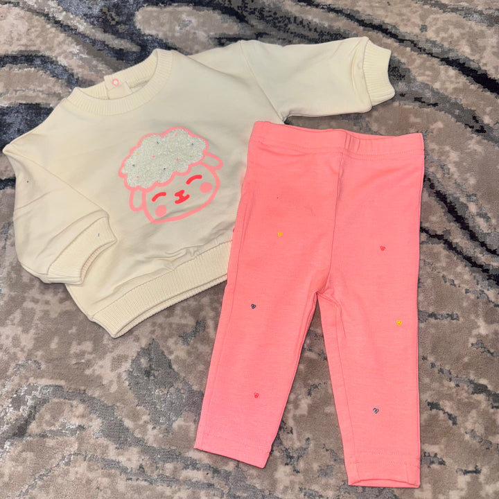 Conjunto Bebé Sudadera Nube y Leggings Rosas – Billie Blush