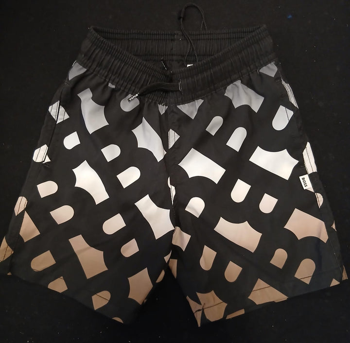 Short de baño Boss con estampado monograma