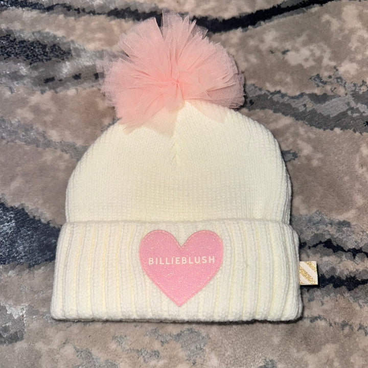 Gorro Tejido con Pompon y Corazón – Billie Blush