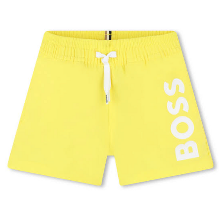 Short de baño BOSS amarillo para bebe