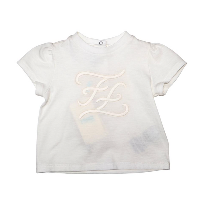 FENDI ROMA - Playera Rosa Pastel con Logo Bordado FF