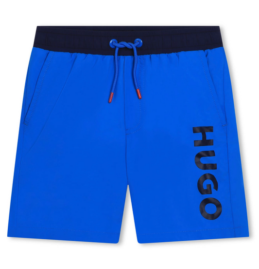 Short de baño HUGO azul para niño