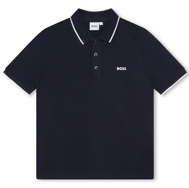 Polo Azul Marino Niño – BOSS