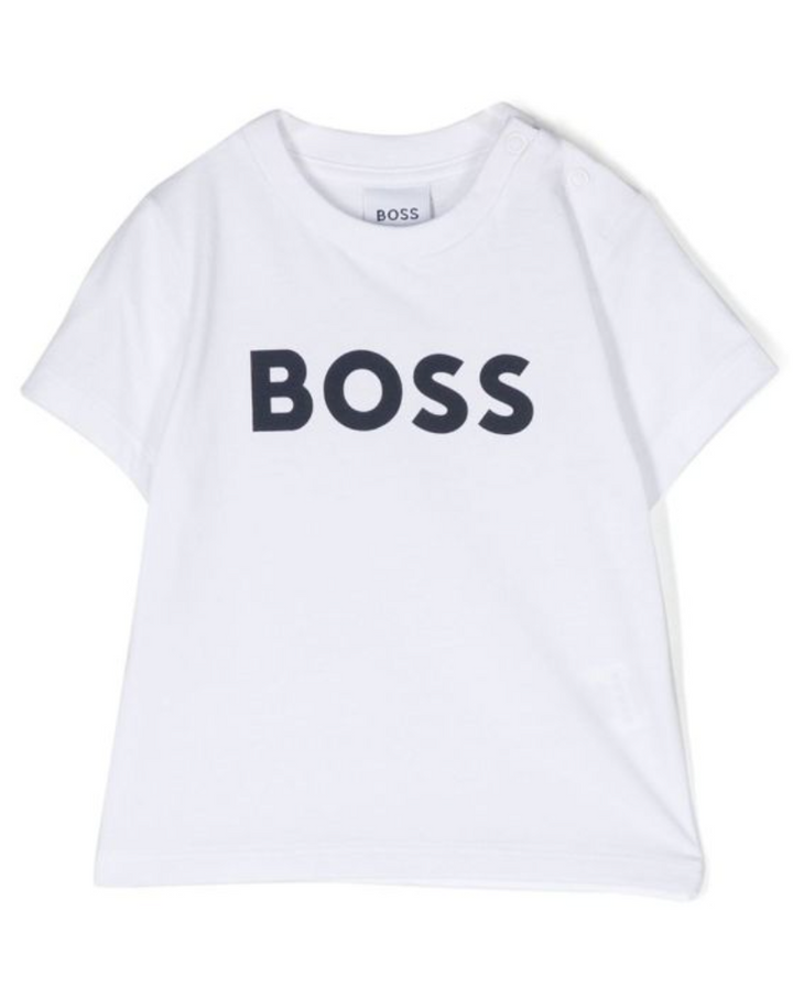 Playera Blanca con Logo – BOSS