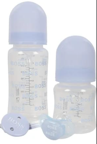 Set de biberones y chupón BOSS para bebé