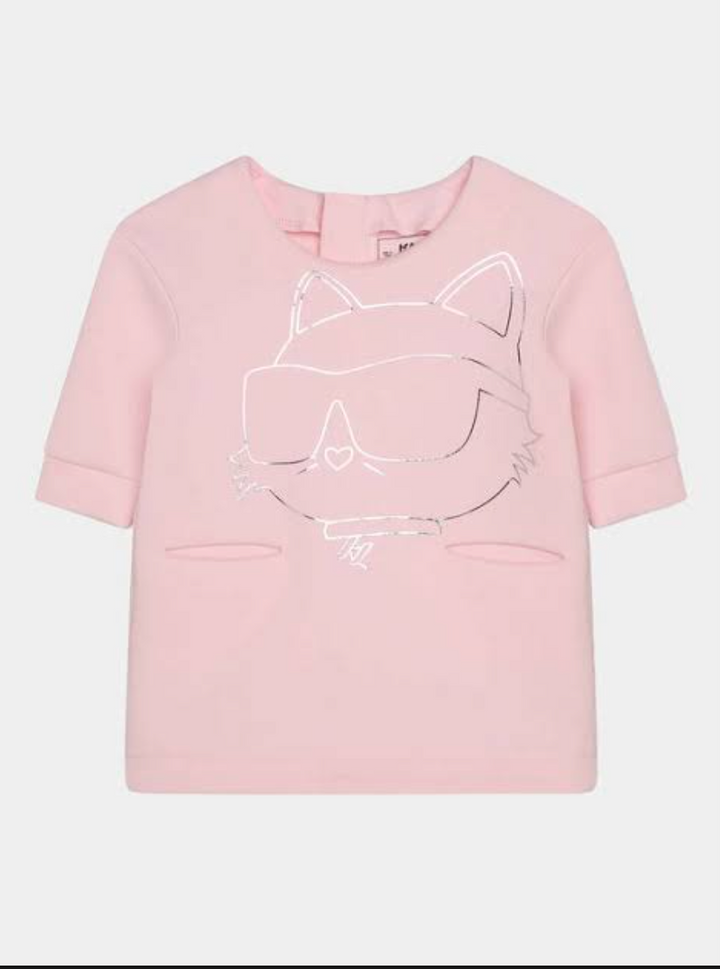 Karl Lagerfeld Kids - rosa con estampado de gato