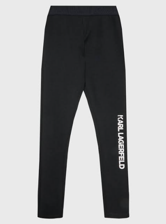 Karl Lagerfeld Leggings Negros con Logo Blanco Lateral