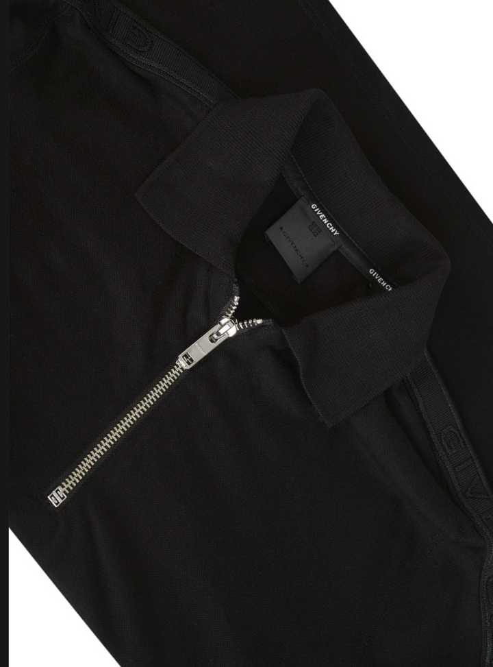 GIVENCHY – Polo Negro con Cremallera