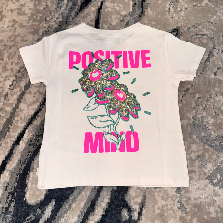 Playera Infantil Blanca Billie Blush “Positive Mind”