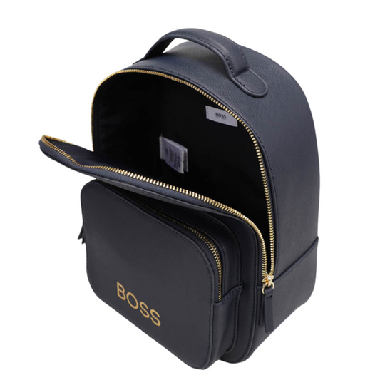 Mini Mochila BOSS Saffiano Azul Marino
