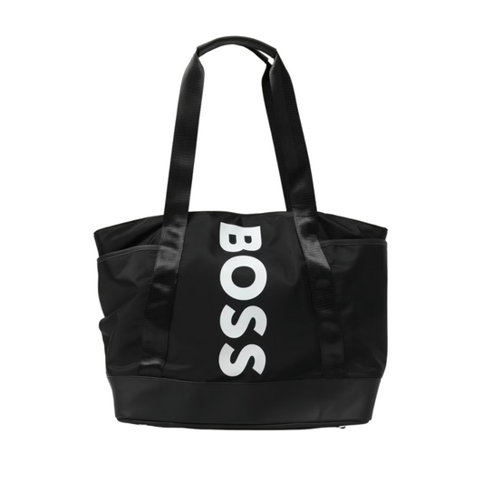 Pañalera tipo tote BOSS con logo vertical