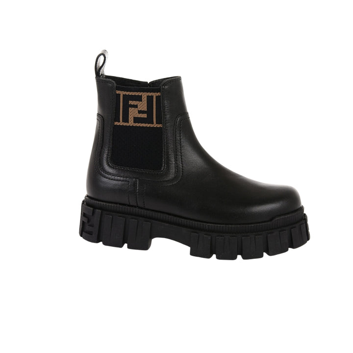 Fendi botas Chelsea negras con plataforma y logo FF