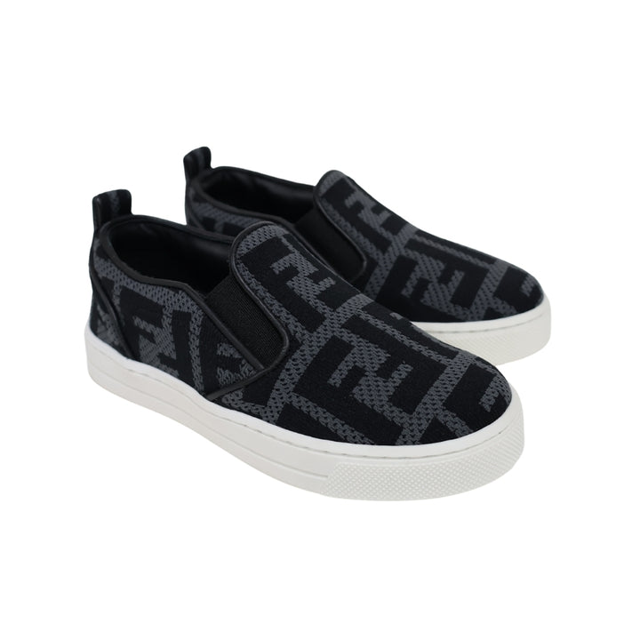 Fendi Sneakers Slip-On Negras con Monograma