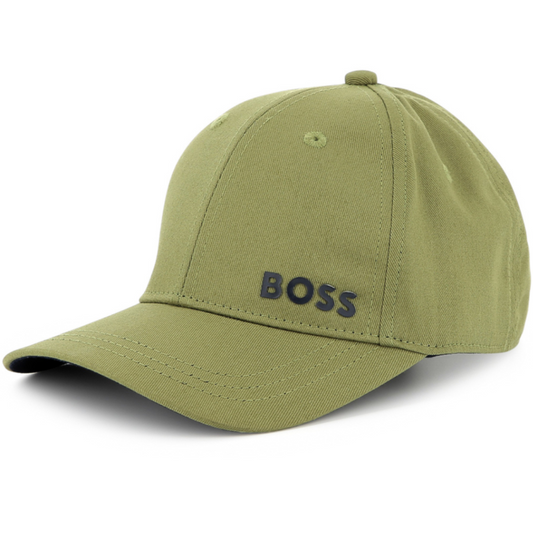 Gorra Boss Verde Militar Para Niño con Logotipo Negro