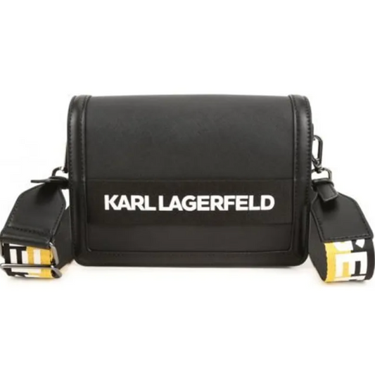 Bolsa Karl Lagerfeld Negra con Correa Estampada para Niña