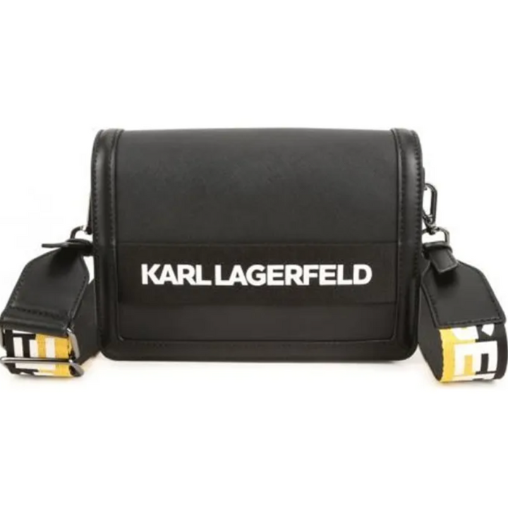 Bolsa Karl Lagerfeld Negra con Correa Estampada para Niña