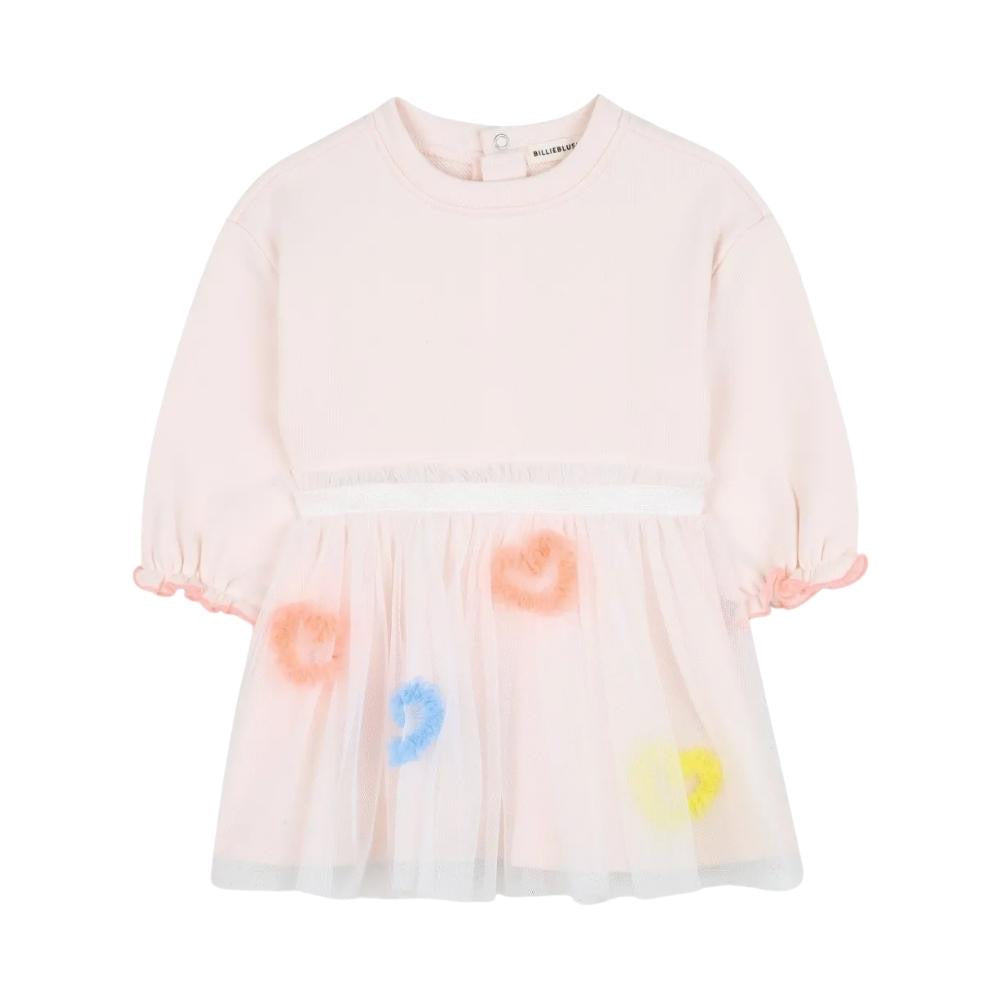 Vestido Bebé con Falda de Tul y Corazones – Billie Blush
