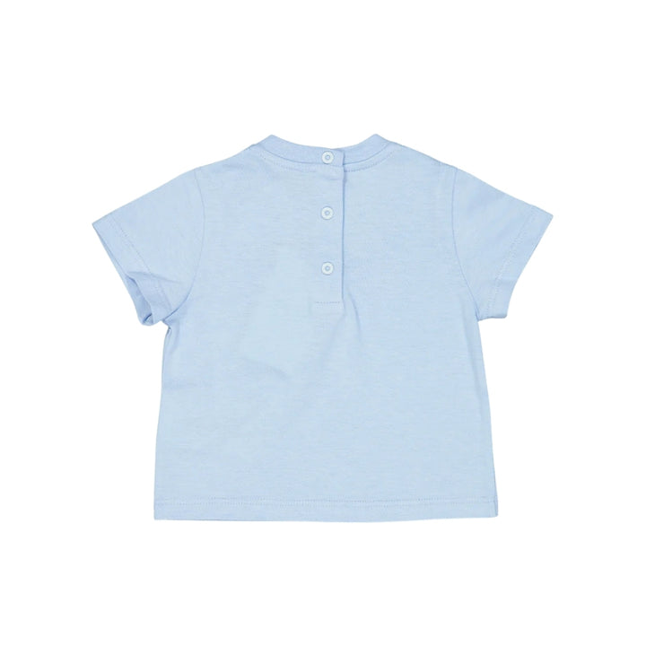 FENDI ROMA - Playera Azul con Logo Bordado