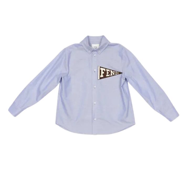 Fendi Camisa Azul Oxford