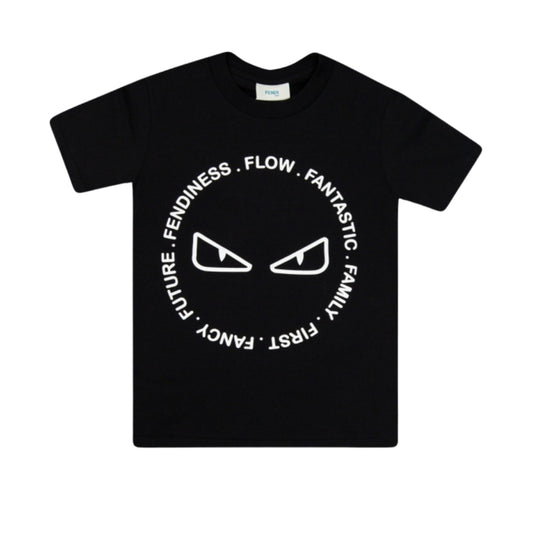 Fendi Playera Negra Ojos Monster