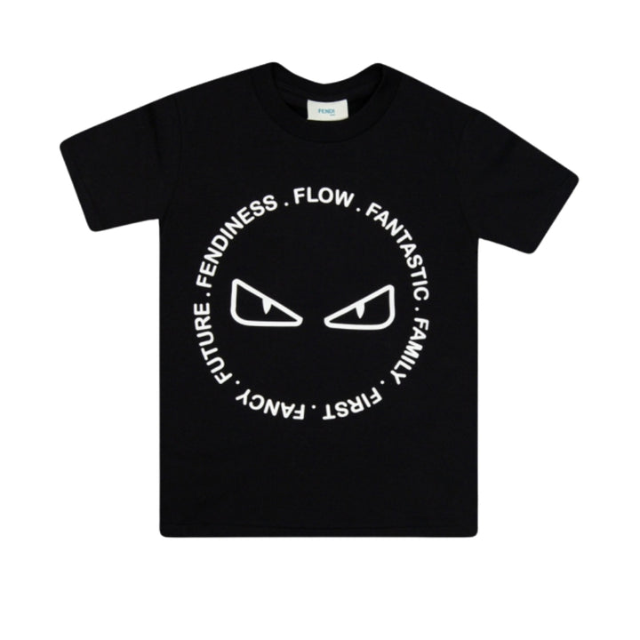 Fendi Playera Negra Ojos Monster