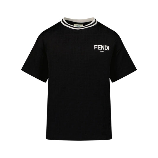 Fendi Roma Playera Negra Monograma