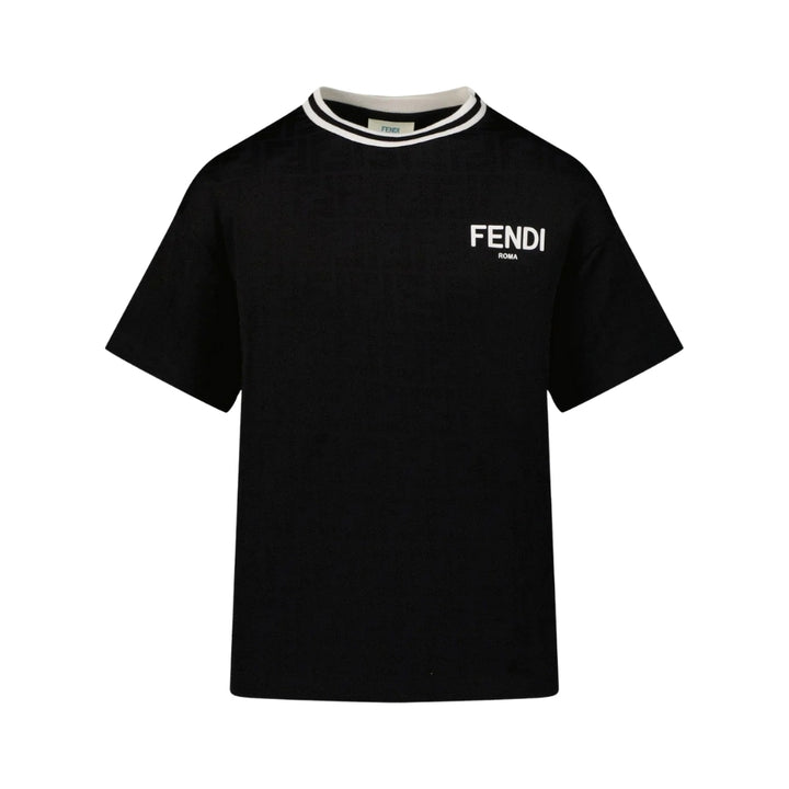 Fendi Roma Playera Negra Monograma