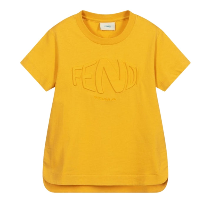 Fendi Roma Playera Amarilla Relieve