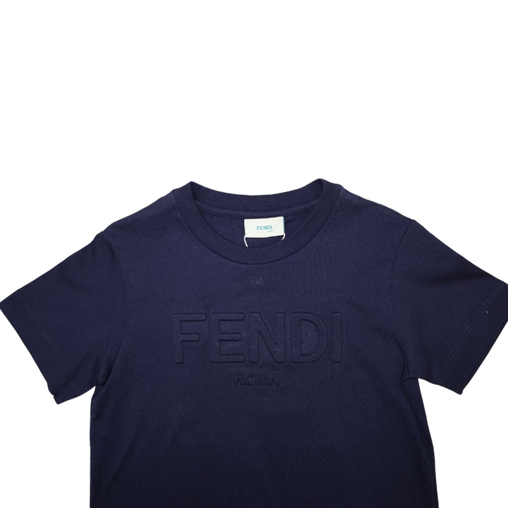 Fendi Roma Playera Azul Relieve
