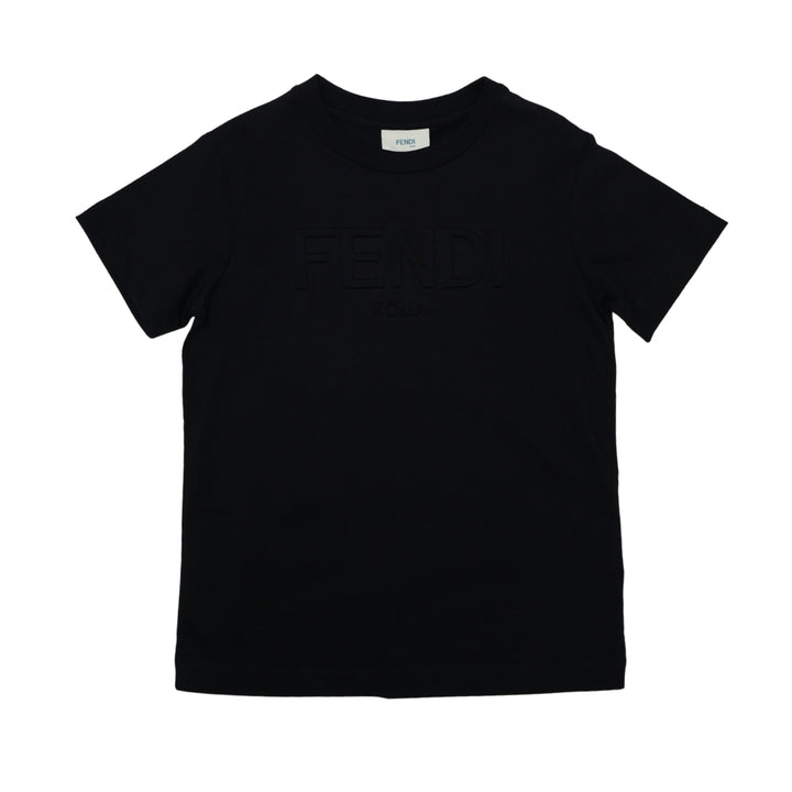 Fendi Roma Playera Negra Relieve
