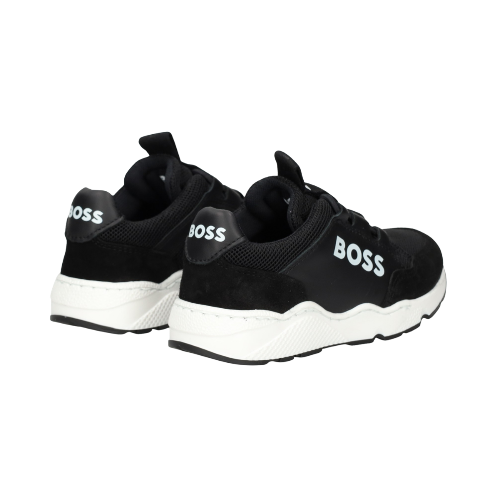 Tenis Boss Negros para Niño | Suela Gruesa y Diseño Urbano